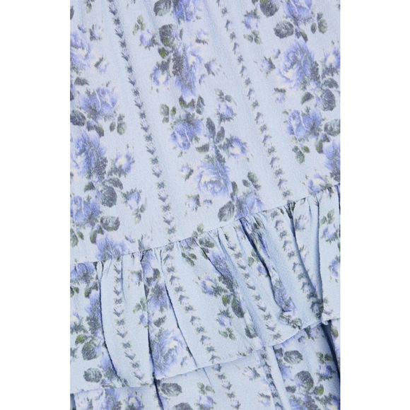 LoveShackFancy Bitsy Tiered Floral Print Crepe Mini Skirt Size S - Picture 2 of 5